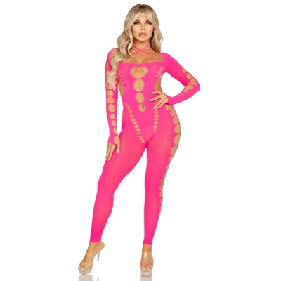 Afbeelding van Leg Avenue Naadloze Bodystocking Roze