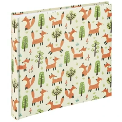 Image de Hama album photo Jumbo &quot;Forest&quot; (pour 400 photos au format 10 x 15 cm, traditionnel enfant de 30 100 pages blanches, renards, élégant) Marron/Beige/Vert/Orange/Blanc