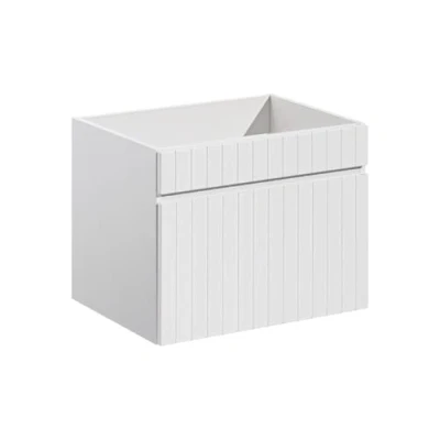 Afbeelding van Wit hangmeubel onder wastafel met strepen 60 cm SATARA L x H 46 D