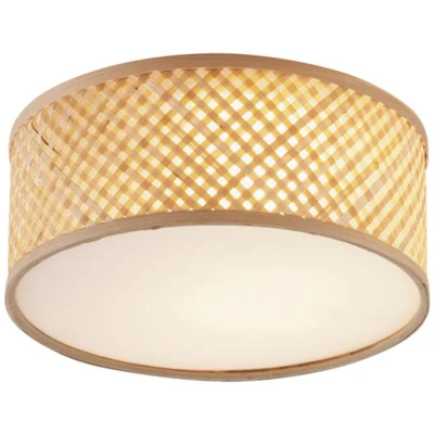 Afbeelding van QAZQA tremmo Oosterse Plafondlamp 1 lichts Ø 30 cm Naturel Woonkamer Slaapkamer Keuken