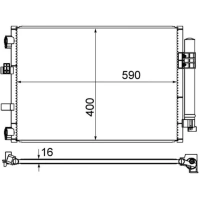 Afbeelding van Condensor, airconditioning MAHLE AC 861 000S