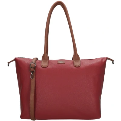 Afbeelding van Charm London Buckingham Schoudertas 15,6 inch Werktas Laptoptas Laptopvak A4 Wijnrood