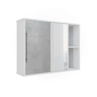 Afbeelding van Vicco Badkamerspiegelkast Leano, Wit, 80 x 60 cm