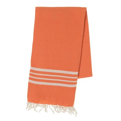 Afbeelding van Hamamdoek Krem Sultan Orange 180x100cm van Lalay
