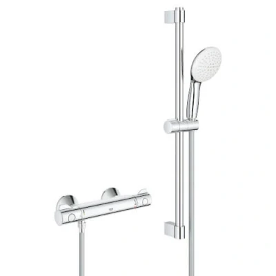 Afbeelding van GROHE Grohtherm 800 douchesysteem met glijstang 60 cm en S koppelingen