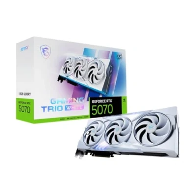 Afbeelding van MSI NVIDIA GeForce RTX 5070 12G GAMING TRIO OC WHITE Videokaart 12GB GDDR7 PCIe 5.0 1x HDMI 2.1b 3x DisplayPort 2.1a
