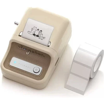 Afbeelding van Niimbot B21 Pro Creamy White Labelprinter Labelmaker Draadloos Lichtgewicht Design Direct Thermisch 300dpi 1200mAh Print Breedte 25 50mm