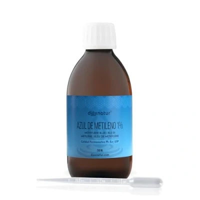 Afbeelding van Dioxnatur ® Methyleenblauw Oplossing 1% USP Farmaceutische kwaliteit 250 ml met pipet Spaans merk