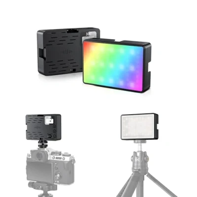 Afbeelding van JJC Magnetische RGB videolamp, lichtpaneel 360 timer kleur 24 lichteffecten voor fotografie, ledverlichting, CRI 95+ 2500 8500K, dimbaar, draagbare mini vlogcamera