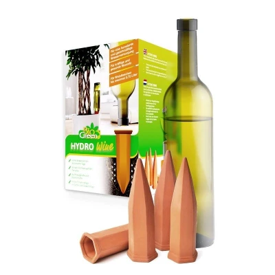 Afbeelding van Biogreen Druppelaar terracotta Wijnfles 4 stuks