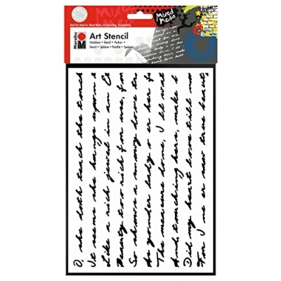 Image de Marabu motivschablone ? art stencil script a4 028500007