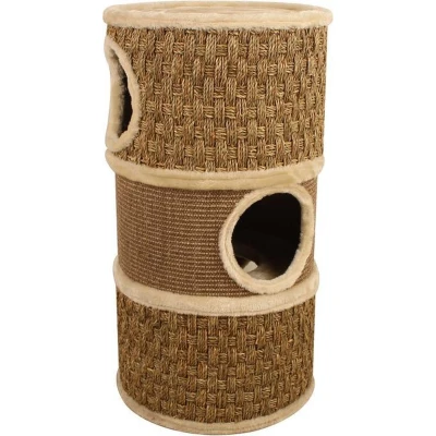 Afbeelding van Adori Krabton Zeegras Kyra Krabpalen 37.5x37.5x70 cm Bruin Beige