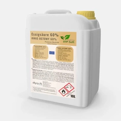 Afbeelding van 10 l azijnzuur 60% hoogwaardige azijnessence liter 10l