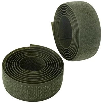 Afbeelding van AERZETIX C65905 Klittenband/rol 20 mm 1 meter met klittenband kabelorganisator/kabelklem kledingband voor kleur: olijfgroen van polyamide en polyester