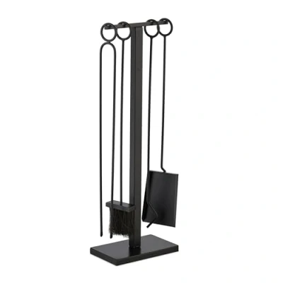 Afbeelding van Relaxdays 5 delige haardset haardaccessoires pook, asschep &amp; meer haardstel metaal