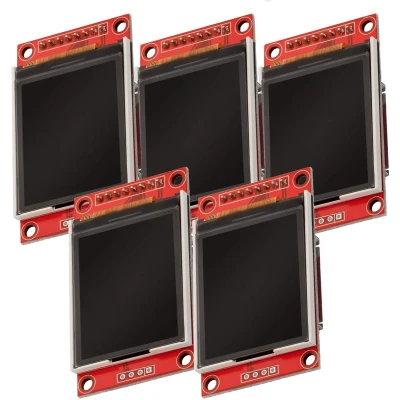 Afbeelding van AZDelivery 5 x SPI TFT Display 1.8 inch 128 160 pixels ST7735 compatibel met Arduino en Raspberry Pi Inclusief E Book!