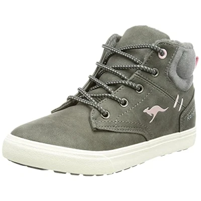 Afbeelding van Kangaroos KAVU Sneakers hoog voor kinderen, Maat: 33, Steel grey/dusty rose Imitatieleer/ textiel