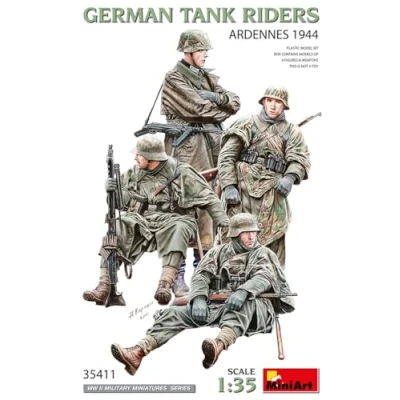 Afbeelding van 1:35 MiniArt 35411 German Tank Riders Ardennes 1944 Plastic Modelbouwpakket