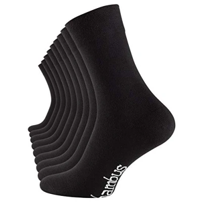 Afbeelding van Vincent Creation Set van 6 of 9 paar BAMBUS sokken handgefestonneerde teen zonder elastiek voor mannen en vrouwen, zwart.
