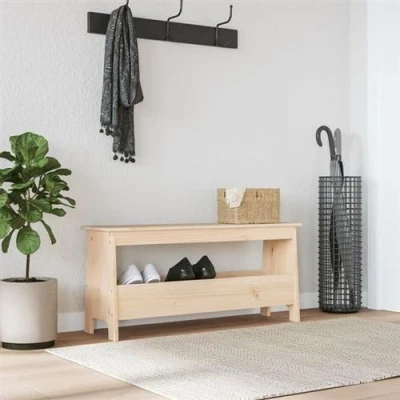 Afbeelding van vidaXL Halbankje 100x28x45 cm massief grenenhout