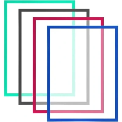 Afbeelding van KARAT 5 magnetische fotolijsten A3 voor kindertekeningen, infotas, lijsten offertes, documententas (buitenafmetingen 45 x 33 cm, grijs)
