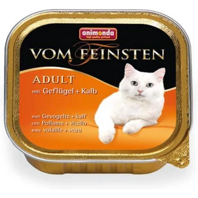 Afbeelding van 32x100g Adult met Gevogelte &amp; Kalf animonda Vom Feinsten Kattenvoer