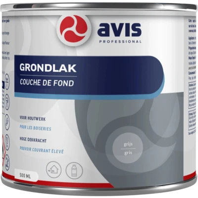 Afbeelding van Avis Grondlak Grijs 0,5 liter Grondverf &amp; Primer