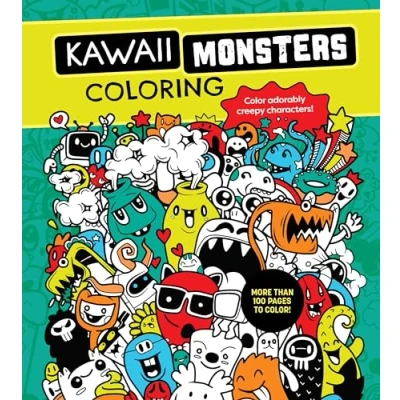 Afbeelding van Chartwell Coloring Books Kawaii Monsters Book