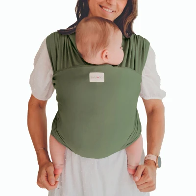 Afbeelding van Babylonia draagdoek Tricot Slen Organic Olive Green Olijf groen