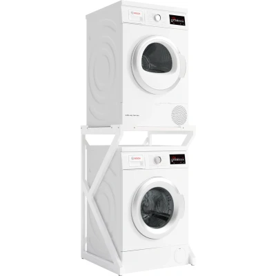 Afbeelding van ACAZA Wasmachine Kast Opbouwmeubel Meubel Rek Metaal Wit