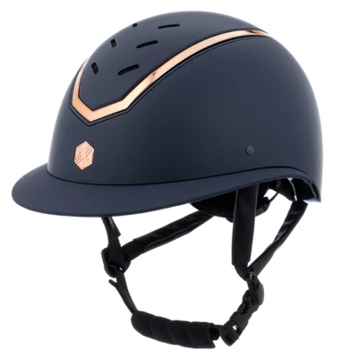 Afbeelding van Charles Owen Paardrijcap Kylo Matte Wide Peak Marineblauw/Roségoud