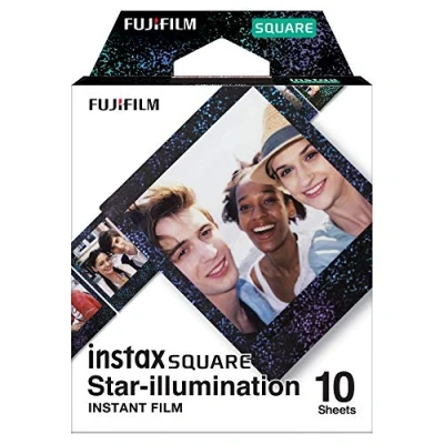 Image de Pack de 10 films Fujifilm Instax Square Mono Star illumination