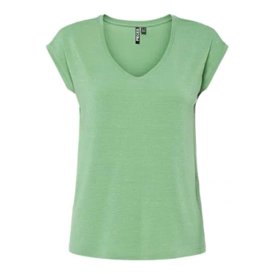Image de Pieces Pcbillo T shirt Lurex Stripes Noos Bc, Absinthe Green, M