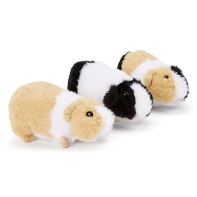 Afbeelding van Zappi Co Set van 3 caviaspeelgoed 100% gerecycled pluche, elk 15 cm, zacht, behaaglijk, milieuvriendelijk, collectie voor pasgeborenen