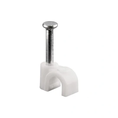 Afbeelding van Kabelklemmen met spijker voor kabels tot 4mm 100 stuks / wit