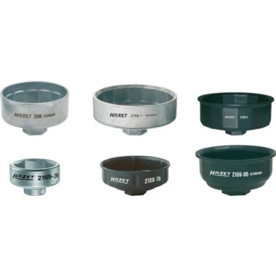 Afbeelding van HAZET 2169/6 Oliefilter sleutelset 6 10 (3/8&quot;), 12,5 (1/2&quot;) Vierkant, Buiten zeszijdig 1370