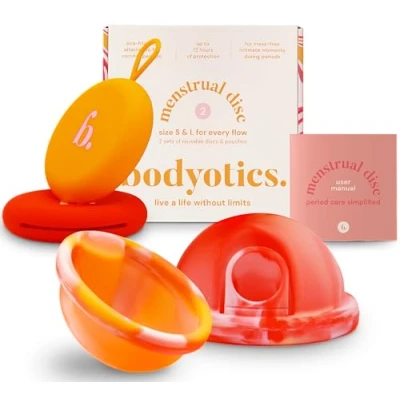 Afbeelding van Bodyotics Comfydisc With Ring Two Reusable Menstrual Discs &amp; Pouches
