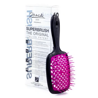 Afbeelding van Superbrush kappersborstel voor het ontwarren van haar Zwart Fuchsia