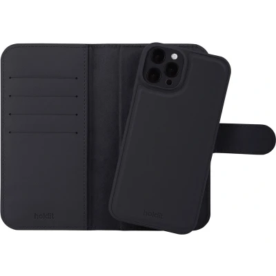 Afbeelding van Holdit Hoesje Geschikt voor iPhone 12 / Pro Met Pasjeshouder Wallet Case Magnet Plus Zwart