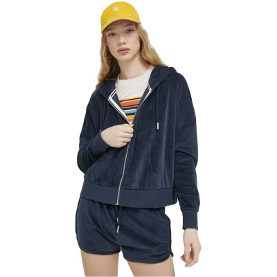 Afbeelding van Superdry Vintage LOGO Hoodie Sweater met rits, Dames, Maat: 40, Eclipse navy