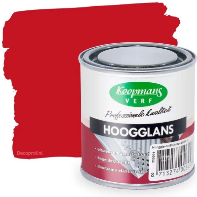 Afbeelding van Koopmans Hoogglansverf 330 Signaalrood 0,25 liter
