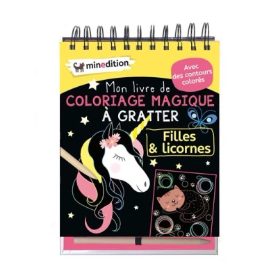 Image de Mon livre de coloriage magique à gratter Filles &amp; licornes