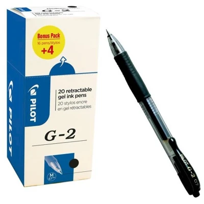 Afbeelding van Pilot Gelroller G 2 Medium, Zwart, Value Pack Met 16 + 4 Stuks