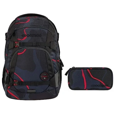Afbeelding van Coocazoo MATE Schoolrugzak 2 delig met etui, Lava Lines