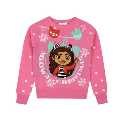 Afbeelding van DREAMWORKS GABBY&#039;S DOLLHOUSE Kersttrui Meisje Gabbys Kersttrui, Roze
