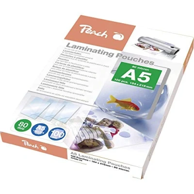 Afbeelding van Peach Lamineerfolie DIN A5 80 micron glanzend 100 stuk(s)