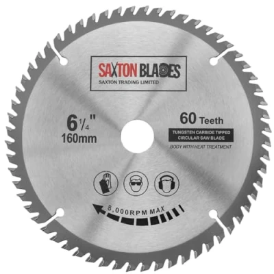 Afbeelding van Saxton TCT Houtcirkelzaagblad 160 mm x 20 60 tanden voor Festool TS55 Bosch Makita etc