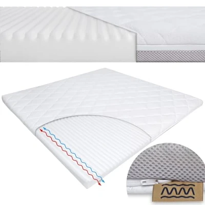 Afbeelding van boxmatras, 95 x cm, matras hoogwaardig schuim, ventilatiesysteem, Öko Tex gecertificeerd