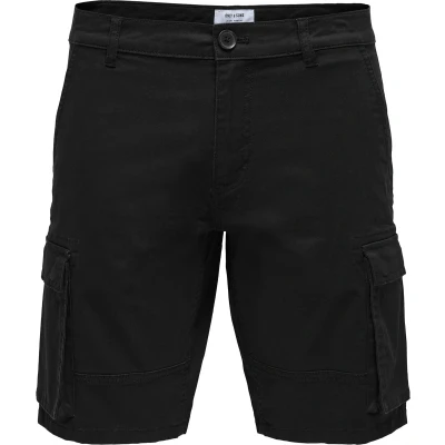 Afbeelding van Only &amp; Sons Onscam Stage Shorts, Heren, Maat: Small, Black