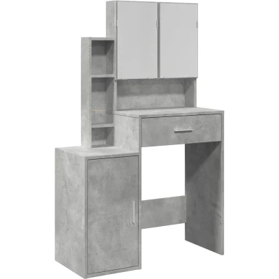 Afbeelding van Kaptafel met kastje 80x35x132 cm betongrijs